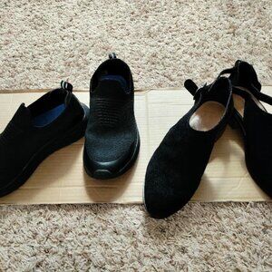 New women's leather booties with a free pair of shoes